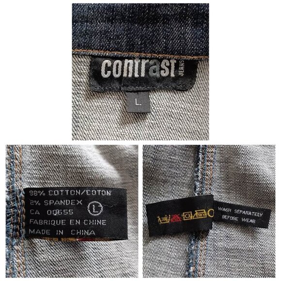 Contrast Jeans Stretch Denim Jacket - Picture 8 of 16